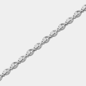 Gilded 1/2 Carat Lab-Grown Diamond Pear-Shaped Fashion Bracelet in an Illusion-Plate Setting