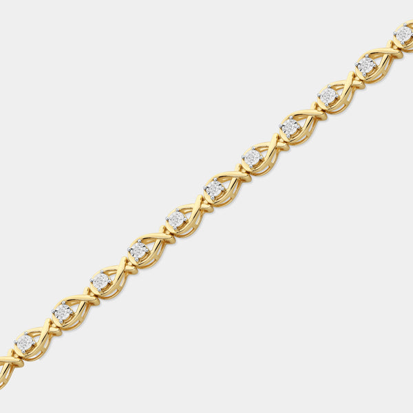 1/2 Carat Lab-Grown Diamond Pear-Shaped Fashion Bracelet in an Illusion-Plate Setting — GILDED New York