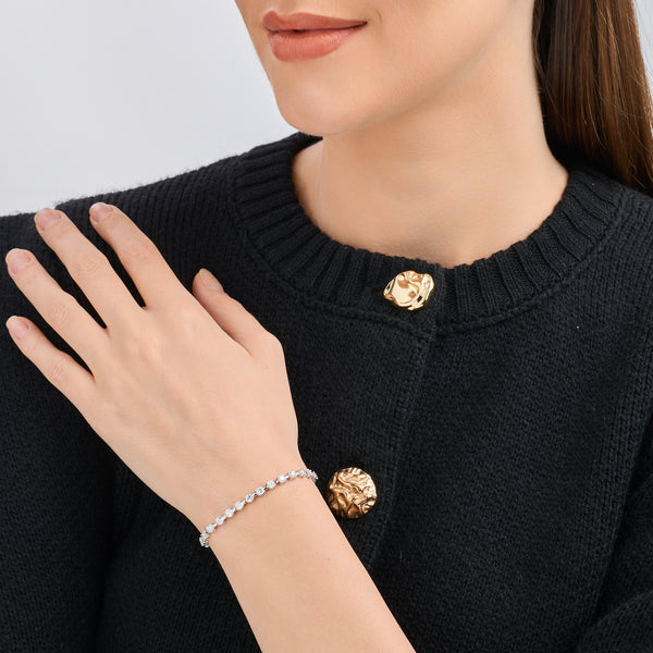 2 Carat Lab-Grown Diamond Bar Bolo Bracelet — GILDED New York