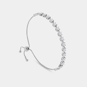 Gilded 2 Carat Lab-Grown Diamond Bar Bolo Bracelet