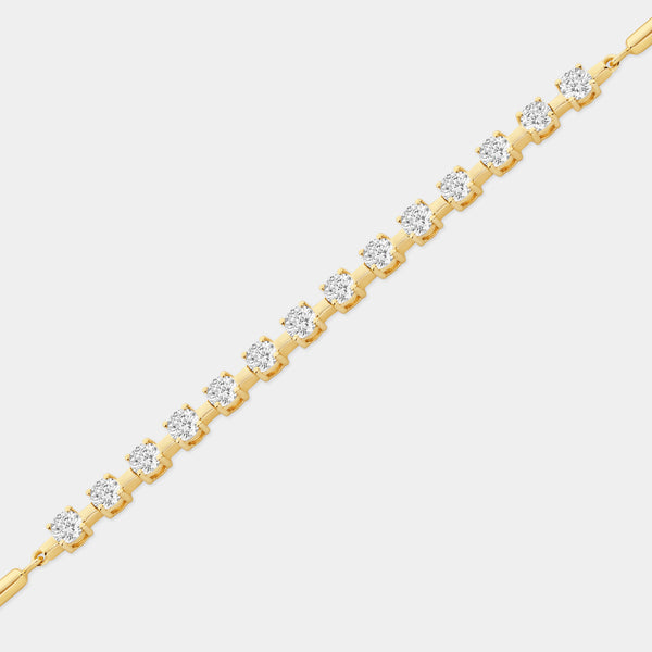 2 Carat Lab-Grown Diamond Bar Bolo Bracelet — GILDED New York