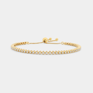 Gilded 1 Carat Lab-Grown Diamond Classic Bolo Bracelet