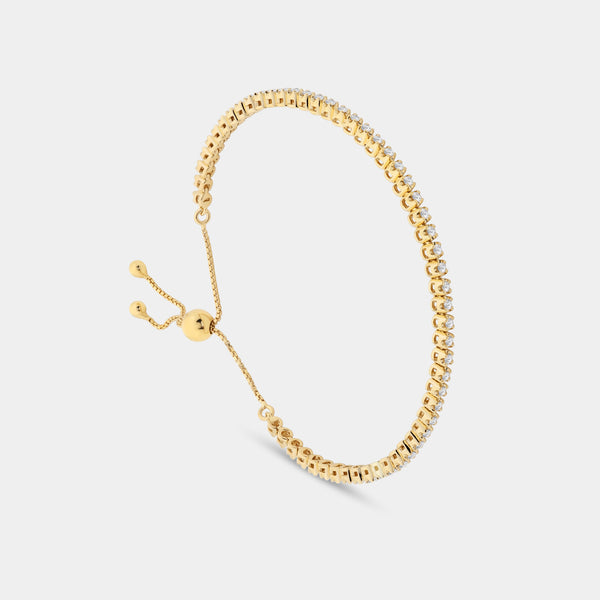 1 Carat Lab-Grown Diamond Tennis Bolo Bracelet — GILDED New York