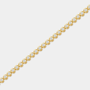 Gilded 1 Carat Lab-Grown Diamond Classic Bolo Bracelet