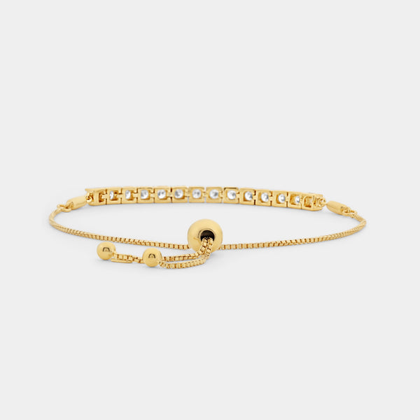 2 Carat Lab-Grown Diamond Square-Set Bolo Bracelet — GILDED New York