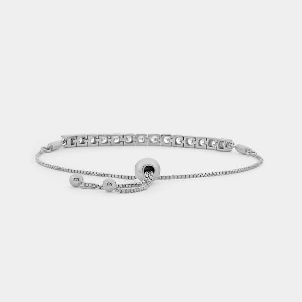 2 Carat Lab-Grown Diamond Square-Set Bolo Bracelet — GILDED New York