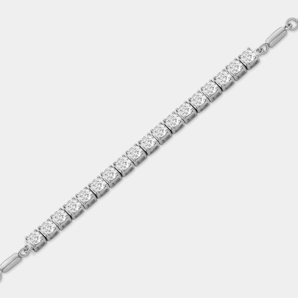 2 Carat Lab-Grown Diamond Square-Set Bolo Bracelet — GILDED New York