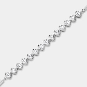Gilded 2 Carat Lab-Grown Diamond Half-Bezel Bolo Bracelet
