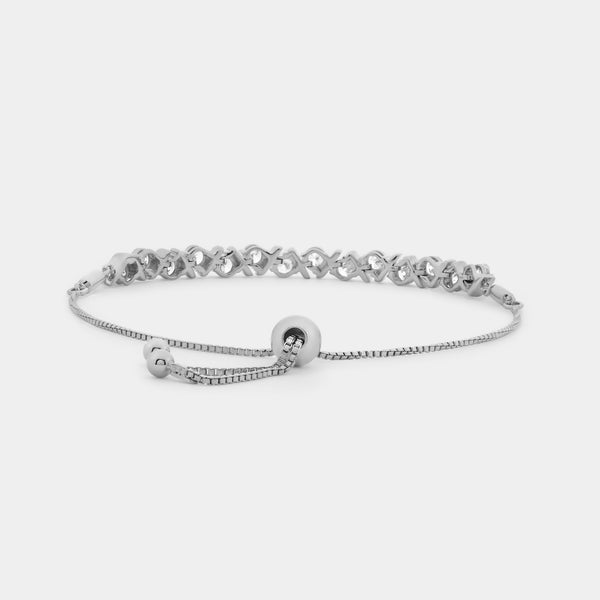 2 Carat Lab-Grown Diamond V-Set Bolo Bracelet — GILDED New York