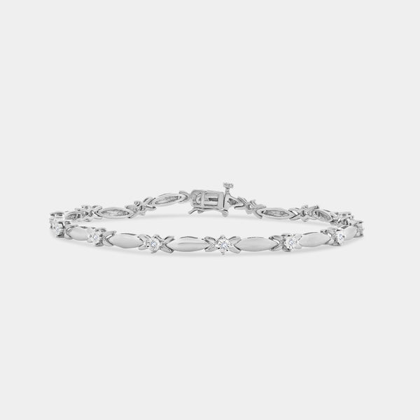 1/10 Carat Lab-Grown Diamond Fashion Bracelet with Butterfly Bars and Illusion Plates — GILDED New York