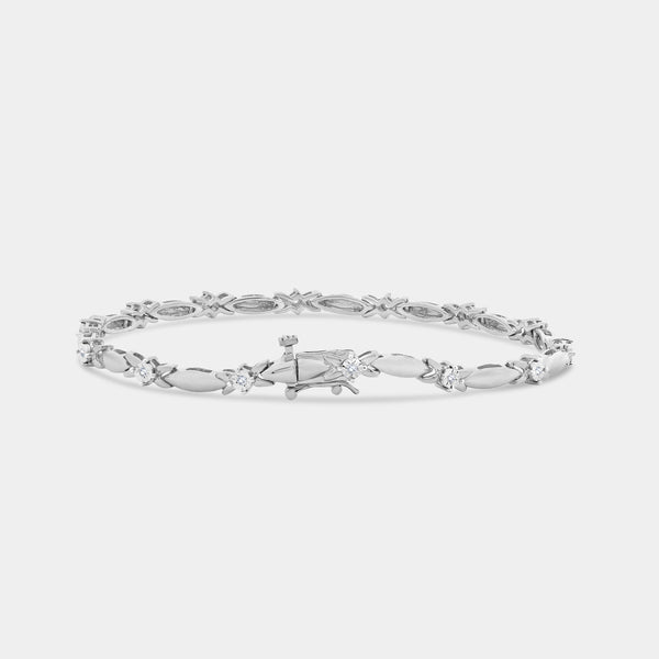 1/10 Carat Lab-Grown Diamond Fashion Bracelet with Butterfly Bars and Illusion Plates — GILDED New York