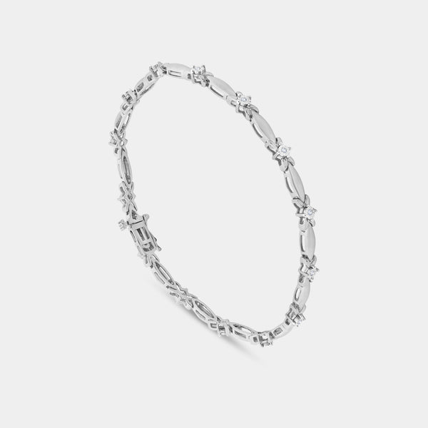 1/10 Carat Lab-Grown Diamond Fashion Bracelet with Butterfly Bars and Illusion Plates — GILDED New York