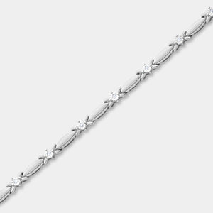 Gilded 1/10 Carat Lab-Grown Diamond Fashion Bracelet with Butterfly Bars and Illusion Plates