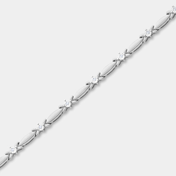 1/10 Carat Lab-Grown Diamond Fashion Bracelet with Butterfly Bars and Illusion Plates — GILDED New York