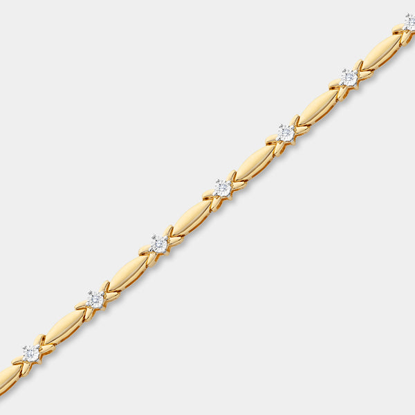 1/10 Carat Lab-Grown Diamond Fashion Bracelet with Butterfly Bars and Illusion Plates — GILDED New York