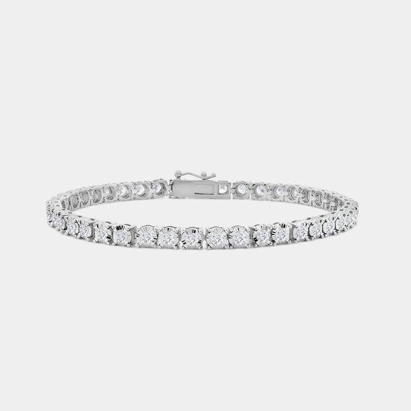 3 Carat Lab-Grown Diamond Classic Bracelet with Four-Prong Illusion Settings — GILDED New York