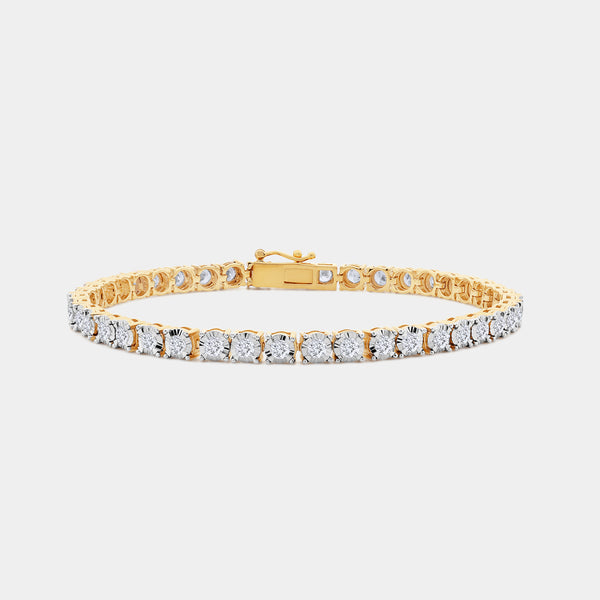 3 Carat Lab-Grown Diamond Classic Bracelet with Four-Prong Illusion Settings — GILDED New York