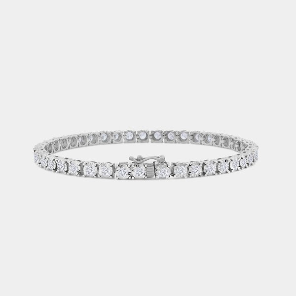 3 Carat Lab-Grown Diamond Classic Bracelet with Four-Prong Illusion Settings — GILDED New York