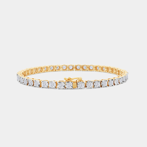 3 Carat Lab-Grown Diamond Classic Bracelet with Four-Prong Illusion Settings — GILDED New York