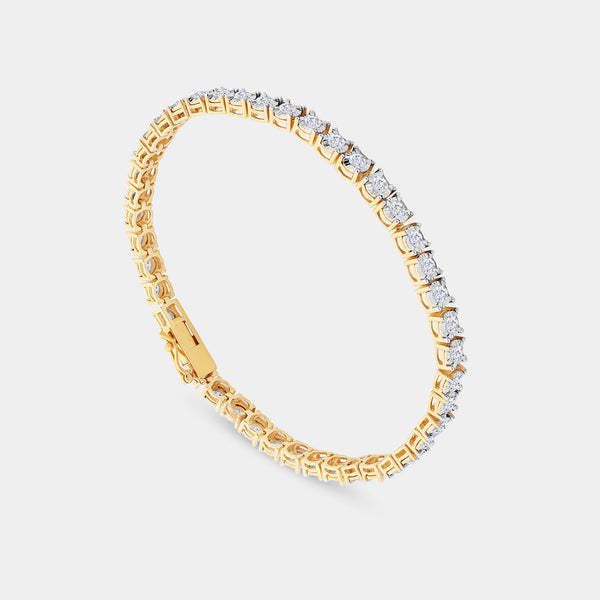 3 Carat Lab-Grown Diamond Classic Bracelet with Four-Prong Illusion Settings — GILDED New York