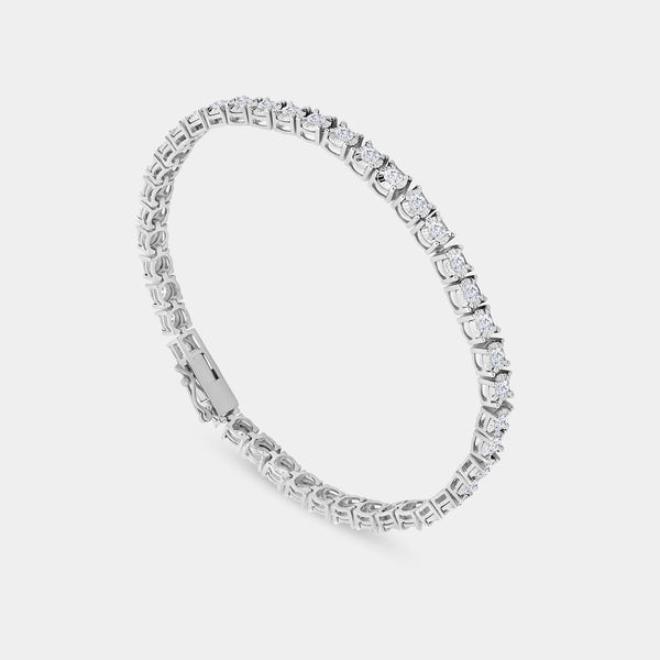 3 Carat Lab-Grown Diamond Classic Bracelet with Four-Prong Illusion Settings — GILDED New York