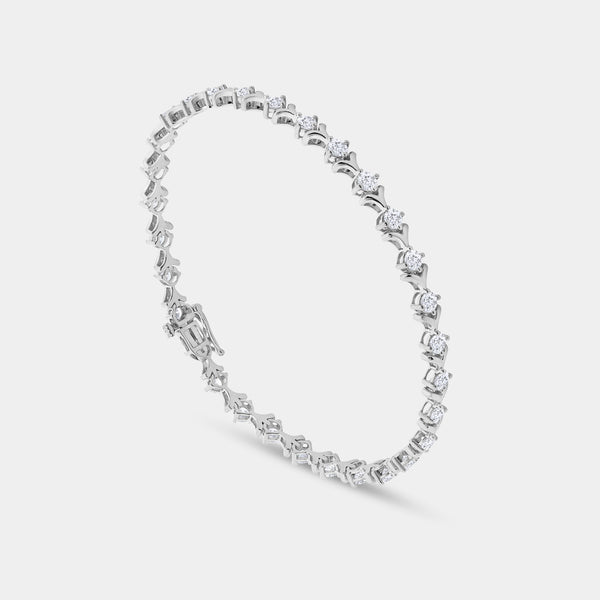 3 Carat Lab-Grown Diamond Fashion Bracelet with Fleur-De-Lis Motifs — GILDED New York