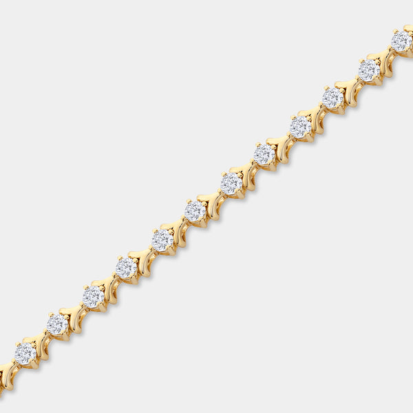 3 Carat Lab-Grown Diamond Fashion Bracelet with Fleur-De-Lis Motifs — GILDED New York