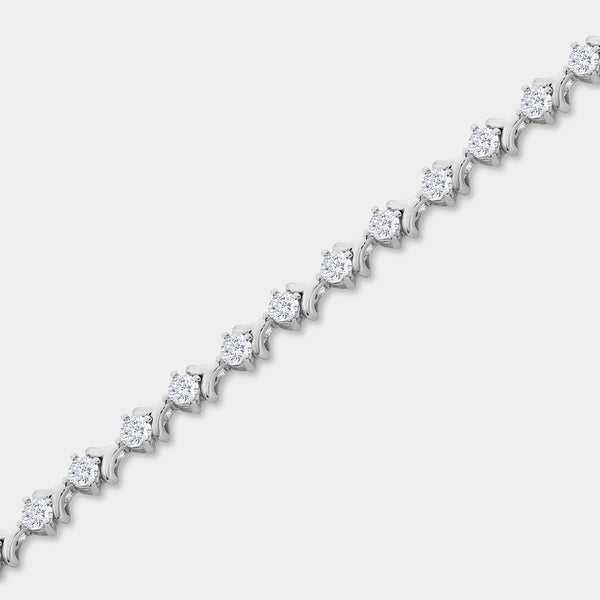 3 Carat Lab-Grown Diamond Fashion Bracelet with Fleur-De-Lis Motifs — GILDED New York