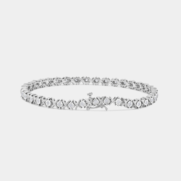 1/2 Carat Lab-Grown Diamond Fashion Bracelet with Petite Xo-Shaped Centers — GILDED New York