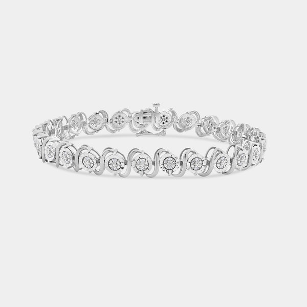1/4 Carat Lab-Grown Diamond Fashion Bracelet with S-and-O-Shaped Composite Centers in an Illusion-Plate Setting — GILDED New York