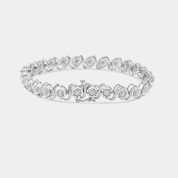 1/4 Carat Lab-Grown Diamond Fashion Bracelet with S-and-O-Shaped Composite Centers in an Illusion-Plate Setting — GILDED New York