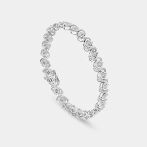 Gilded 1/4 Carat Lab-Grown Diamond Fashion Bracelet with S-and-O-Shaped Composite Centers in an Illusion-Plate Setting