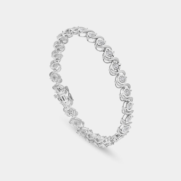 1/4 Carat Lab-Grown Diamond Fashion Bracelet with S-and-O-Shaped Composite Centers in an Illusion-Plate Setting — GILDED New York
