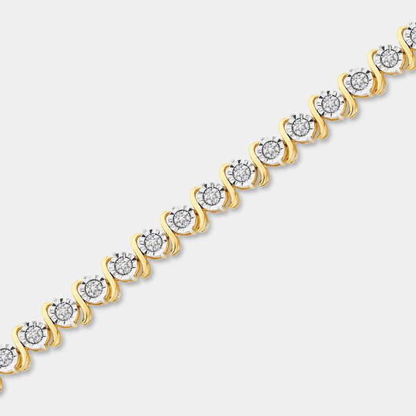 1/4 Carat Lab-Grown Diamond Fashion Bracelet with S-and-O-Shaped Composite Centers in an Illusion-Plate Setting — GILDED New York
