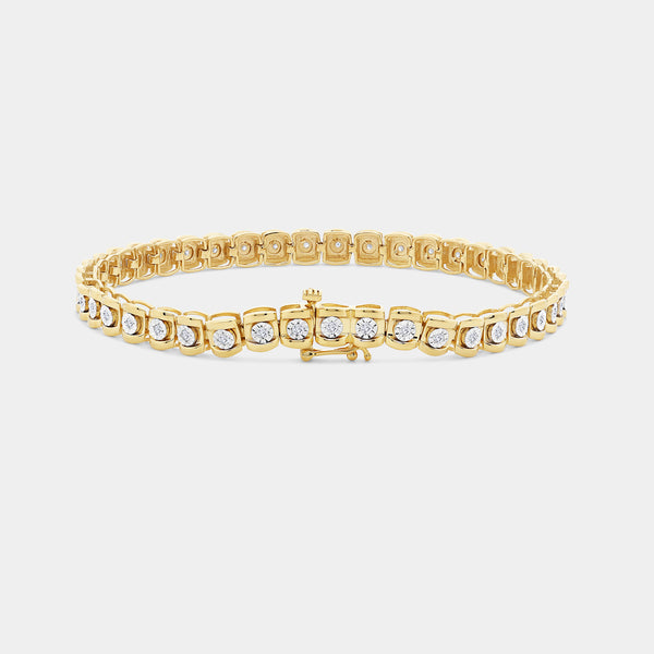 1/2 Carat Lab-Grown Diamond Fabold Half-Channel Fashion Bracelet — GILDED New York