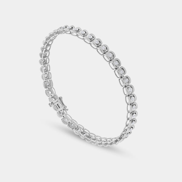 1/2 Carat Lab-Grown Diamond Fabold Half-Channel Fashion Bracelet — GILDED New York