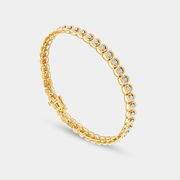 1/2 Carat Lab-Grown Diamond Fabold Half-Channel Fashion Bracelet — GILDED New York