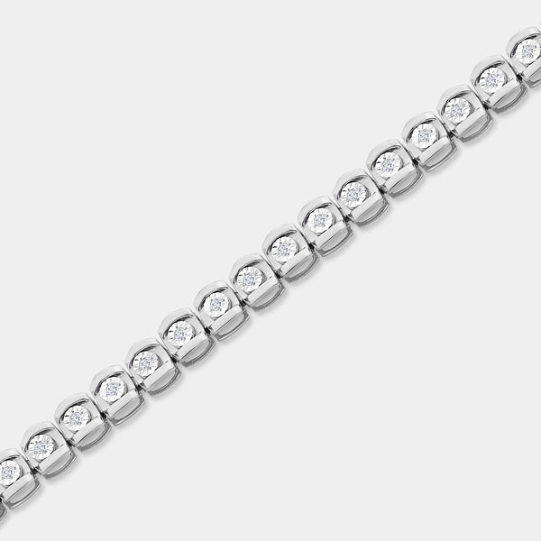 1/2 Carat Lab-Grown Diamond Fabold Half-Channel Fashion Bracelet — GILDED New York