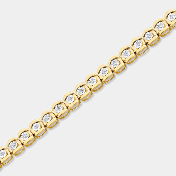 1/2 Carat Lab-Grown Diamond Fabold Half-Channel Fashion Bracelet — GILDED New York