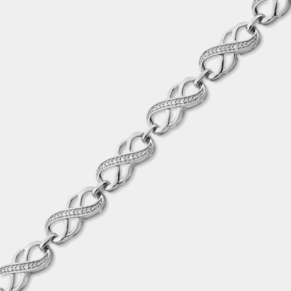 1/10 Carat Lab-Grown Diamond Fashion Bracelet with Interlocking Infinity Motifs — GILDED New York