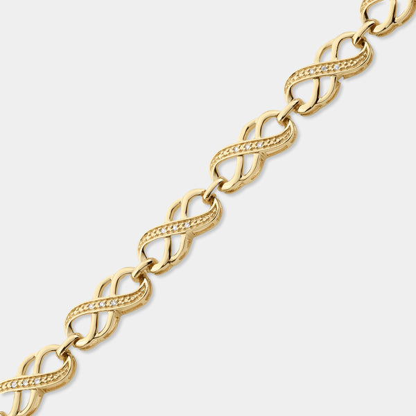 1/10 Carat Lab-Grown Diamond Fashion Bracelet with Interlocking Infinity Motifs — GILDED New York