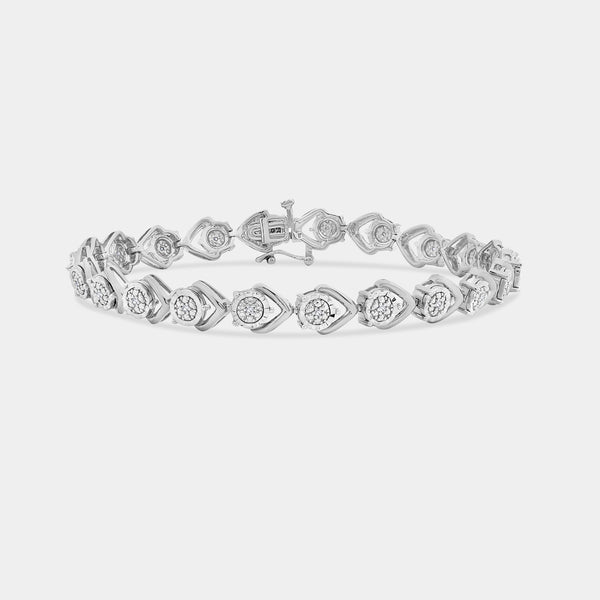 1/10 Carat Lab-Grown Diamond Fashion Bracelet with Composite Motifs in an Illusion-Plate Setting — GILDED New York