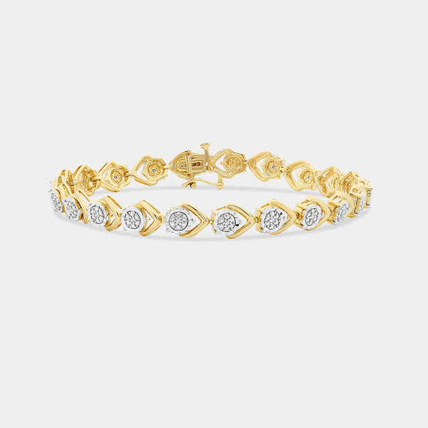 1/10 Carat Lab-Grown Diamond Fashion Bracelet with Composite Motifs in an Illusion-Plate Setting — GILDED New York