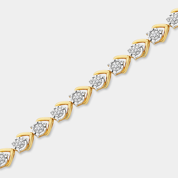 1/10 Carat Lab-Grown Diamond Fashion Bracelet with Composite Motifs in an Illusion-Plate Setting — GILDED New York