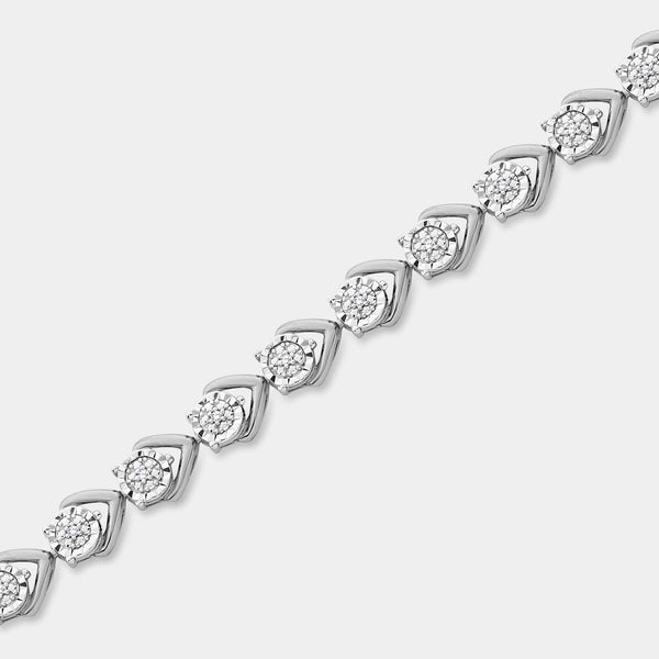 1/10 Carat Lab-Grown Diamond Fashion Bracelet with Composite Motifs in an Illusion-Plate Setting — GILDED New York