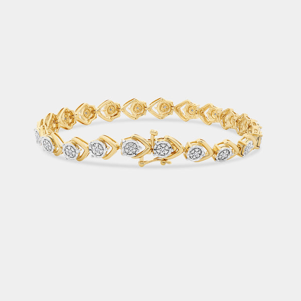 1/10 Carat Lab-Grown Diamond Fashion Bracelet with Composite Motifs in an Illusion-Plate Setting — GILDED New York