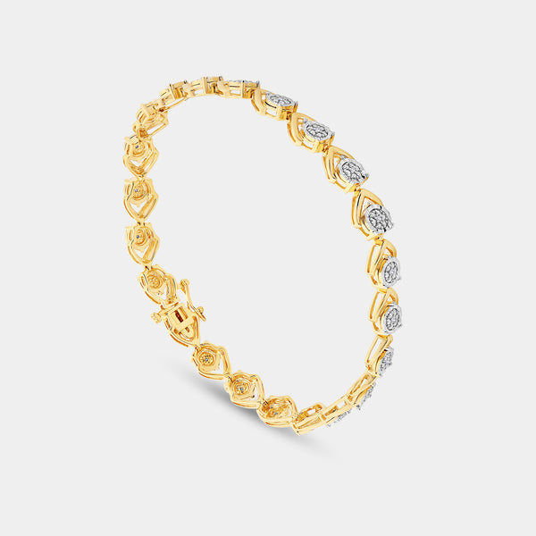 1/10 Carat Lab-Grown Diamond Fashion Bracelet with Composite Motifs in an Illusion-Plate Setting — GILDED New York