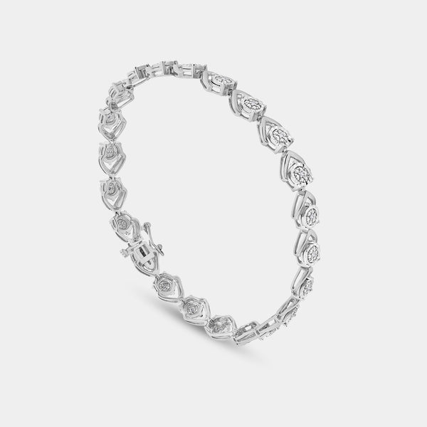 1/10 Carat Lab-Grown Diamond Fashion Bracelet with Composite Motifs in an Illusion-Plate Setting — GILDED New York