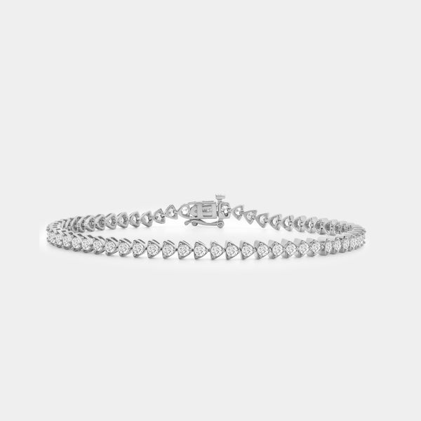 3 Carat Lab-Grown Diamond Trillion-Set Fashion Bracelet — GILDED New York