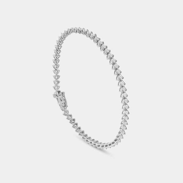 3 Carat Lab-Grown Diamond Trillion-Set Fashion Bracelet — GILDED New York